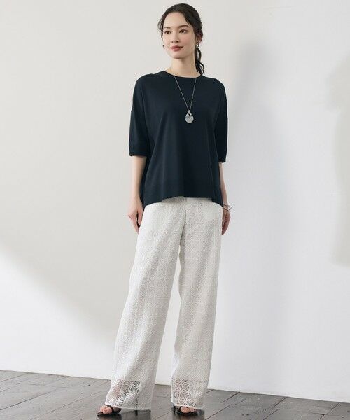 S size ONWARD(小さいサイズ) / エスサイズオンワード ニット・セーター | 【カタログ掲載・素材アップデート・新色追加・新柄追加・前後差あり】クレープストレッチプルオーバー ニット | 詳細9