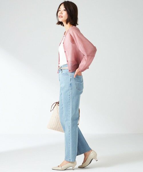 S size ONWARD(小さいサイズ) / エスサイズオンワード カーディガン・ボレロ | 【洗える】シアーランタンスリーブ カーディガン | 詳細10