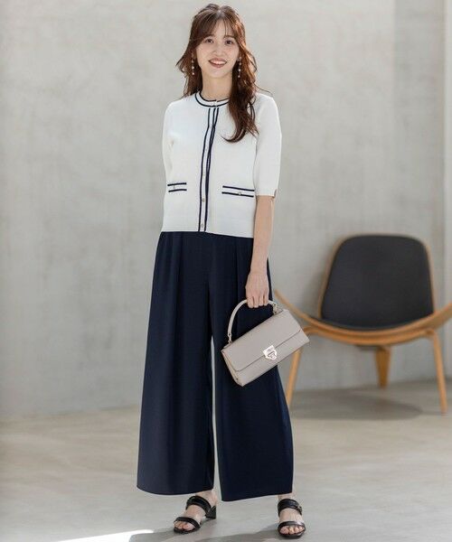 S size ONWARD(小さいサイズ) / エスサイズオンワード カーディガン・ボレロ | 【UVカット・洗える】リンクスバイカラー カーディガン | 詳細2