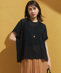 S size ONWARD(小さいサイズ) / エスサイズオンワード ニット・セーター | 【洗える】ライトシアー ハーフスリーブ ニット