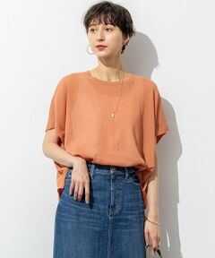 S size ONWARD(小さいサイズ) / エスサイズオンワード ニット・セーター | 【洗える】ライトシアー ハーフスリーブ ニット