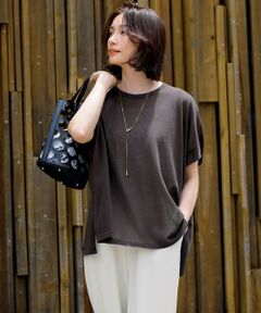 S size ONWARD(小さいサイズ) / エスサイズオンワード ニット・セーター | 【洗える】ライトシアー ハーフスリーブ ニット