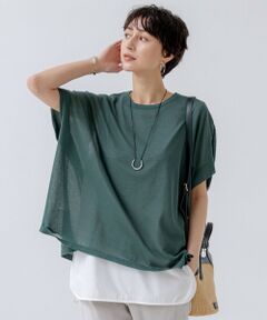 S size ONWARD(小さいサイズ) / エスサイズオンワード ニット・セーター | 【洗える】ライトシアー ハーフスリーブ ニット