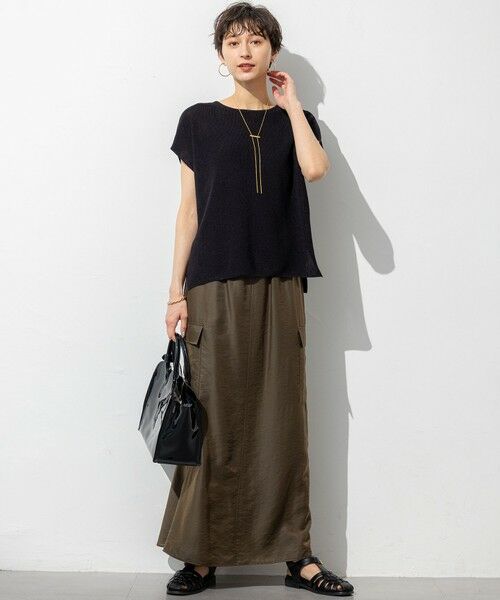 S size ONWARD(小さいサイズ) / エスサイズオンワード ニット・セーター | 【洗える】シャイニーシアー オーバーサイズ ニット | 詳細3