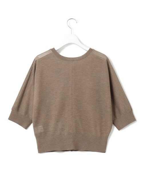 S size ONWARD(小さいサイズ) / エスサイズオンワード カーディガン・ボレロ | 【前後着用可能/洗える】シャイニーシアー 5分袖 カーディガン | 詳細12