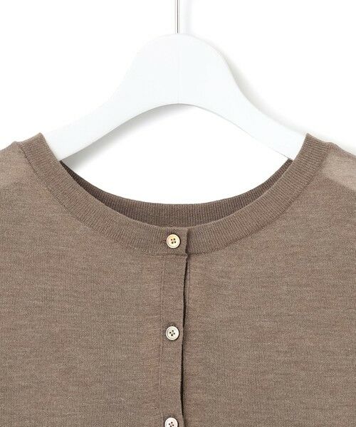 S size ONWARD(小さいサイズ) / エスサイズオンワード カーディガン・ボレロ | 【前後着用可能/洗える】シャイニーシアー 5分袖 カーディガン | 詳細13