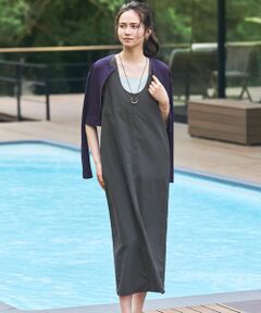 S size ONWARD(小さいサイズ) / エスサイズオンワード ロング・マキシ丈ワンピース | 【SLOW/一部店舗限定】UVカット/撥水/接触冷感 ナイロンタスランタフタ ワンピース