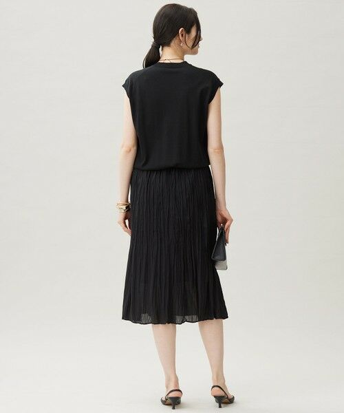 S size ONWARD(小さいサイズ) / エスサイズオンワード ロング・マキシ丈ワンピース | 【カタログ掲載・洗える】ジョーゼットプリーツコンビ ワンピース | 詳細13