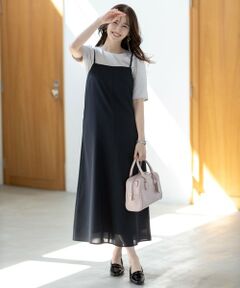 S size ONWARD(小さいサイズ) / エスサイズオンワード ロング・マキシ丈ワンピース | 【接触冷感・速乾・UVカット・洗える】スイートクール キャミワンピース