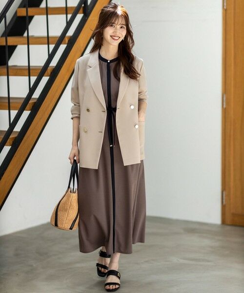 S size ONWARD(小さいサイズ) / エスサイズオンワード ロング・マキシ丈ワンピース | 【UVケア・ストレッチ・洗える】2WAYジョーゼットジャージー ワンピース | 詳細1