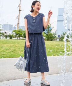 S size ONWARD(小さいサイズ) / エスサイズオンワード ロング・マキシ丈ワンピース | 【撥水・UVカット】ウォーターサイド ワンピース