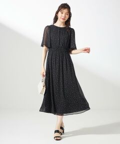 S size ONWARD(小さいサイズ) / エスサイズオンワード ロング・マキシ丈ワンピース | 【洗える】シアーパターン ワンピース
