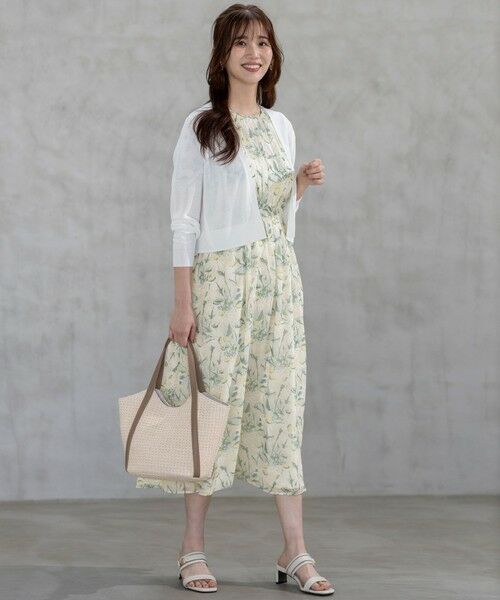 S size ONWARD(小さいサイズ) / エスサイズオンワード ロング・マキシ丈ワンピース | 【洗える】シアーパターン ワンピース | 詳細10