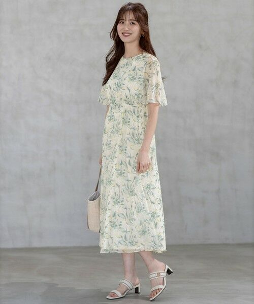 S size ONWARD(小さいサイズ) / エスサイズオンワード ロング・マキシ丈ワンピース | 【洗える】シアーパターン ワンピース | 詳細11