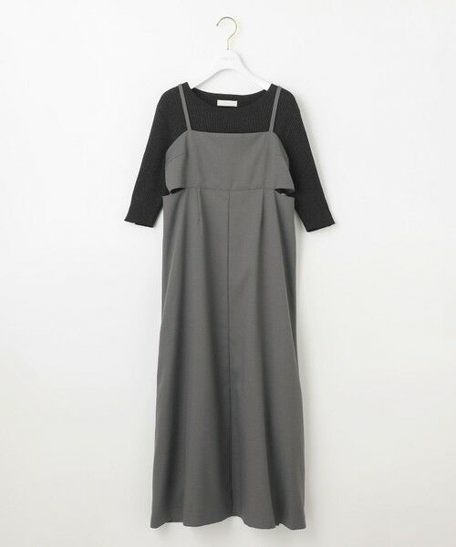 S size ONWARD(小さいサイズ) / エスサイズオンワード セットアップ | 【洗える・2SET】カットデザインスタイルアップ ワンピース×ニット | 詳細3