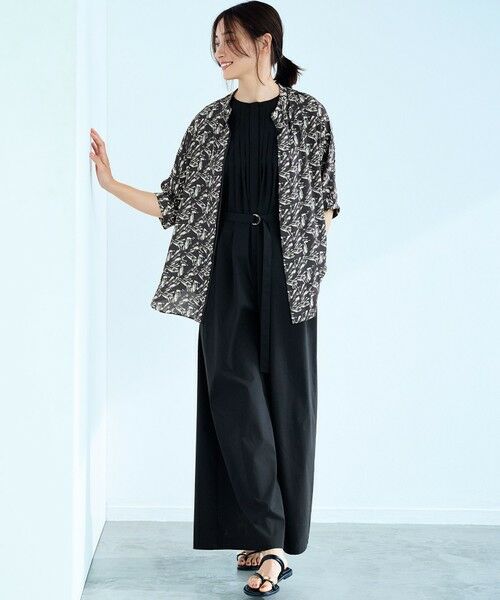 S size ONWARD(小さいサイズ) / エスサイズオンワード サロペット・オールインワン | 【撥水性/接触冷感/洗える】ストレッチタイプライター オールインワン | 詳細2