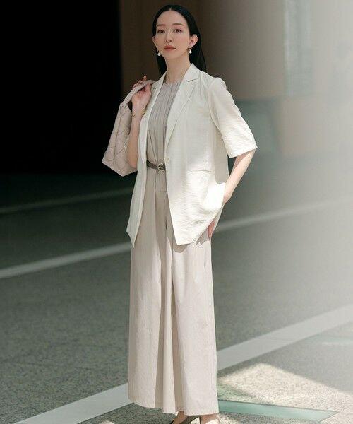 S size ONWARD(小さいサイズ) / エスサイズオンワード サロペット・オールインワン | 【撥水性/接触冷感/洗える】ストレッチタイプライター オールインワン | 詳細3