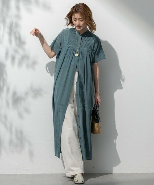 S size ONWARD(小さいサイズ) / エスサイズオンワード ロング・マキシ丈ワンピース | 【接触冷感/速乾性/洗える】エアリーブライトローン ワンピース | 詳細4