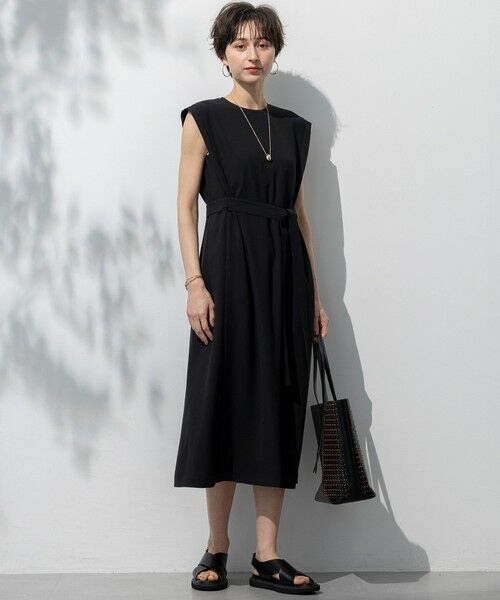 S size ONWARD(小さいサイズ) / エスサイズオンワード ロング・マキシ丈ワンピース | 【吸水速乾/UVカット/接触冷感/洗える】ストレッチジョーゼット ワンピース | 詳細1