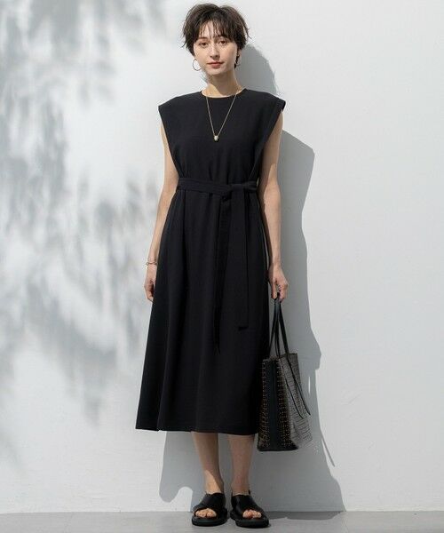 S size ONWARD(小さいサイズ) / エスサイズオンワード ロング・マキシ丈ワンピース | 【吸水速乾/UVカット/接触冷感/洗える】ストレッチジョーゼット ワンピース | 詳細2