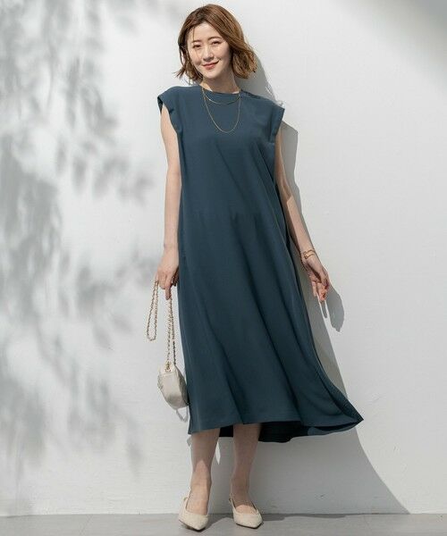 S size ONWARD(小さいサイズ) / エスサイズオンワード ロング・マキシ丈ワンピース | 【吸水速乾/UVカット/接触冷感/洗える】ストレッチジョーゼット ワンピース | 詳細14