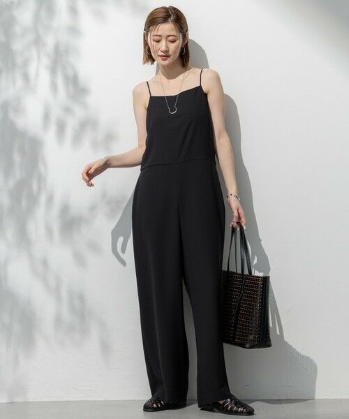 S size ONWARD(小さいサイズ) / エスサイズオンワード サロペット・オールインワン | 【一部店舗限定/吸水速乾/UVカット/接触冷感/洗える】ストレッチジョーゼット オールインワン | 詳細3