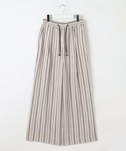 S size ONWARD(小さいサイズ) / エスサイズオンワード その他パンツ | 【カタログ掲載・セットアップ対応・洗える】リネンビスコースストライプドロスト パンツ | 詳細6