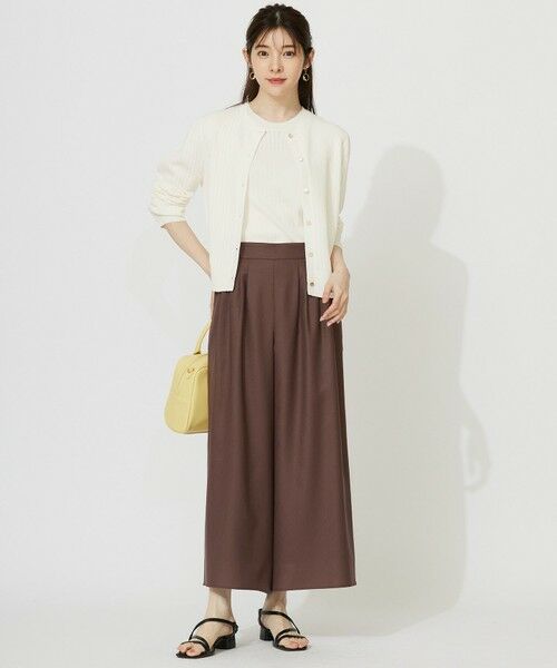 S size ONWARD(小さいサイズ) / エスサイズオンワード その他パンツ | 【接触冷感・UVカット・速乾】スムージーポリエステルタックフレア パンツ | 詳細13