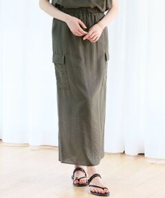 S size ONWARD(小さいサイズ) / エスサイズオンワード ミニ・ひざ丈スカート | 【SLOW/一部店舗限定】ブライトヴィンテージクロス Iライン スカート