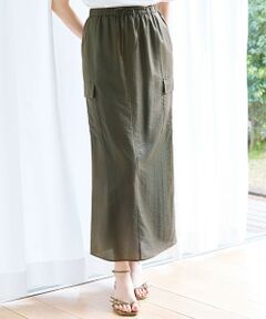 S size ONWARD(小さいサイズ) / エスサイズオンワード ミニ・ひざ丈スカート | 【SLOW/一部店舗限定】ブライトヴィンテージクロス Iライン スカート