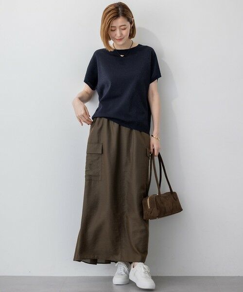 S size ONWARD(小さいサイズ) / エスサイズオンワード ミニ・ひざ丈スカート | 【SLOW/一部店舗限定】ブライトヴィンテージクロス Iライン スカート | 詳細19