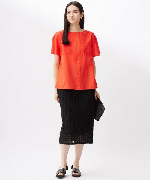 S size ONWARD(小さいサイズ) / エスサイズオンワード ミニ・ひざ丈スカート | 【セットアップ対応・洗える】シアーカットジャカード スカート | 詳細10