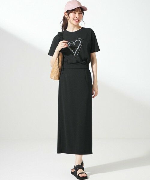 S size ONWARD(小さいサイズ) / エスサイズオンワード ミニ・ひざ丈スカート | 【UVケア ・ストレッチ・洗える】2WAYジョーゼットジャージーナロー スカート | 詳細6