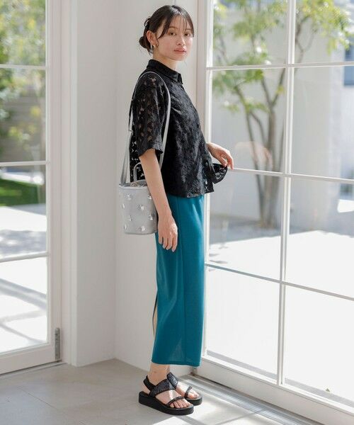 S size ONWARD(小さいサイズ) / エスサイズオンワード ミニ・ひざ丈スカート | 【UVケア ・ストレッチ・洗える】2WAYジョーゼットジャージーナロー スカート | 詳細17