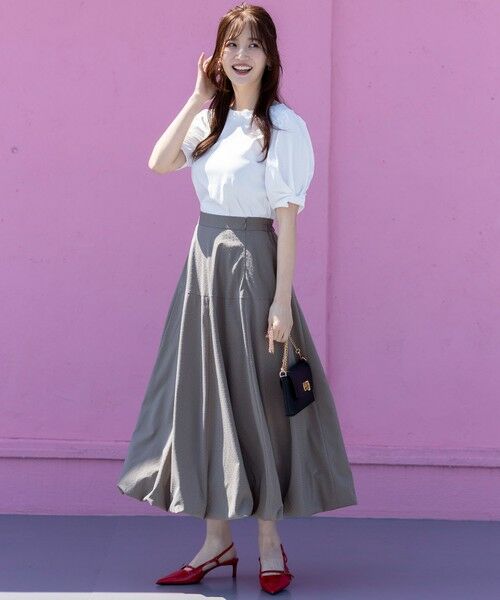 S size ONWARD(小さいサイズ) / エスサイズオンワード ミニ・ひざ丈スカート | 【洗える】バルーン スカート | 詳細9