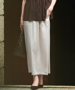 S size ONWARD(小さいサイズ) / エスサイズオンワード ミニ・ひざ丈スカート | 【撥水加工/洗える】スムースサテン Iライン スカート