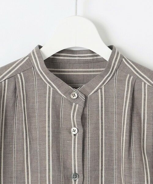 S size ONWARD(小さいサイズ) / エスサイズオンワード シャツ・ブラウス | 【カタログ掲載・セットアップ対応・洗える】リネンビスコースストライプ シャツ | 詳細10