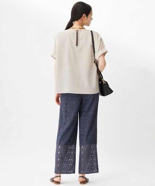 S size ONWARD(小さいサイズ) / エスサイズオンワード シャツ・ブラウス | 【カタログ掲載・洗える】ラスティックメッシュドルマンスリーブ Tブラウス | 詳細4