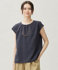 S size ONWARD(小さいサイズ) / エスサイズオンワード シャツ・ブラウス | 【洗える】ラスティックメッシュバックボウタイ ブラウス