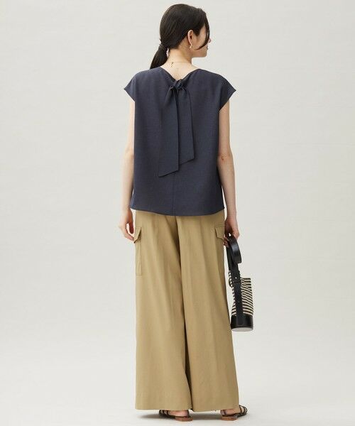 S size ONWARD(小さいサイズ) / エスサイズオンワード シャツ・ブラウス | 【洗える】ラスティックメッシュバックボウタイ ブラウス | 詳細6