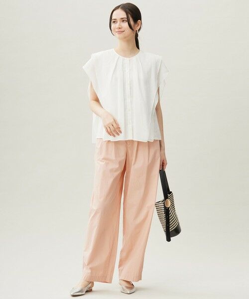 S size ONWARD(小さいサイズ) / エスサイズオンワード シャツ・ブラウス | 【カタログ掲載・接触冷感・洗える】シアーラミーローンフリル ブラウス | 詳細2