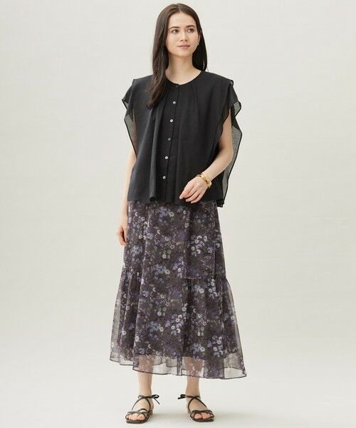 S size ONWARD(小さいサイズ) / エスサイズオンワード シャツ・ブラウス | 【カタログ掲載・接触冷感・洗える】シアーラミーローンフリル ブラウス | 詳細15