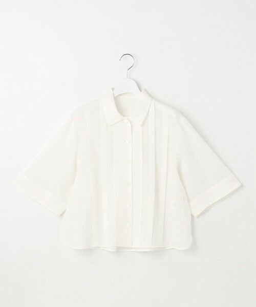 S size ONWARD(小さいサイズ) / エスサイズオンワード シャツ・ブラウス | 【カタログ掲載・接触冷感・洗える】シアーラミーローンクロップド丈 ブラウス | 詳細3