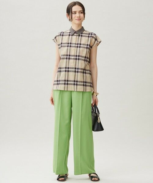 S size ONWARD(小さいサイズ) / エスサイズオンワード シャツ・ブラウス | 【洗える】シアーブライトチェック ブラウス | 詳細1