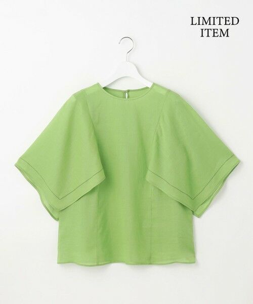 S size ONWARD(小さいサイズ) / エスサイズオンワード シャツ・ブラウス | 【WEB限定・接触冷感・洗える】シアーラミーローンイレギュラーヘムスリーブ ブラウス | 詳細7