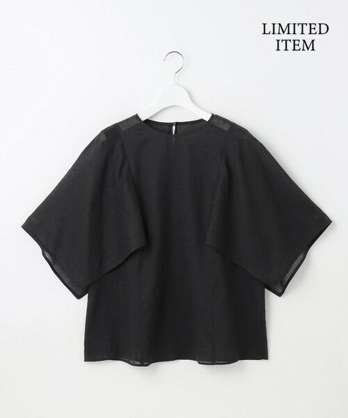 S size ONWARD(小さいサイズ) / エスサイズオンワード シャツ・ブラウス | 【WEB限定・接触冷感・洗える】シアーラミーローンイレギュラーヘムスリーブ ブラウス | 詳細10