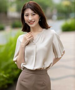 S size ONWARD(小さいサイズ) / エスサイズオンワード シャツ・ブラウス | 【接触冷感・吸水速乾・UVカット】サラキレイ スキッパー ブラウス