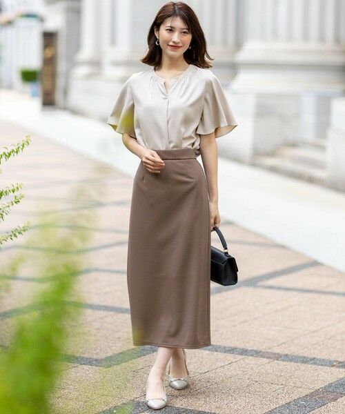 S size ONWARD(小さいサイズ) / エスサイズオンワード シャツ・ブラウス | 【接触冷感・吸水速乾・UVカット】サラキレイ スキッパー ブラウス | 詳細1