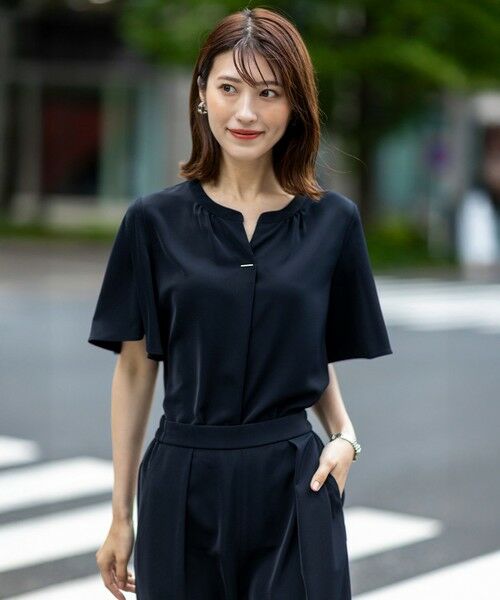 S size ONWARD(小さいサイズ) / エスサイズオンワード シャツ・ブラウス | 【接触冷感・吸水速乾・UVカット】サラキレイ スキッパー ブラウス | 詳細12