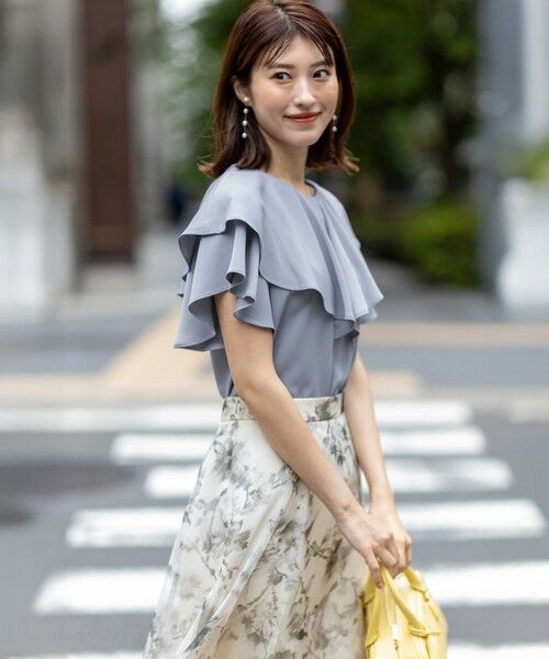 S size ONWARD(小さいサイズ) / エスサイズオンワード シャツ・ブラウス | 【接触冷感・吸水速乾・UVカット】サラキレイ フリル ブラウス | 詳細1